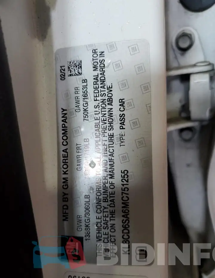KL8CD6SA6MC751255 Photo# 12