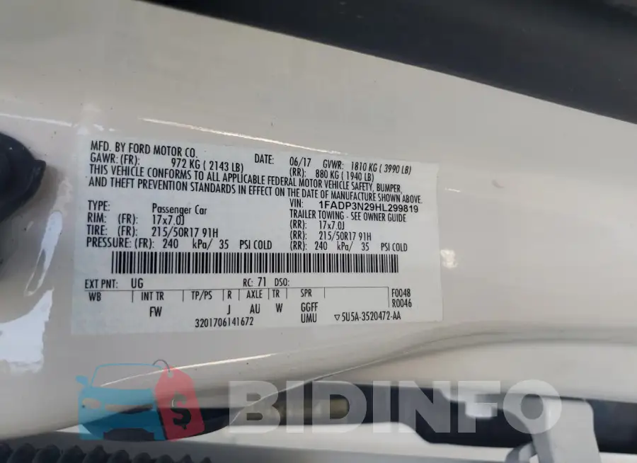 1FADP3N29HL299819 Photo# 12