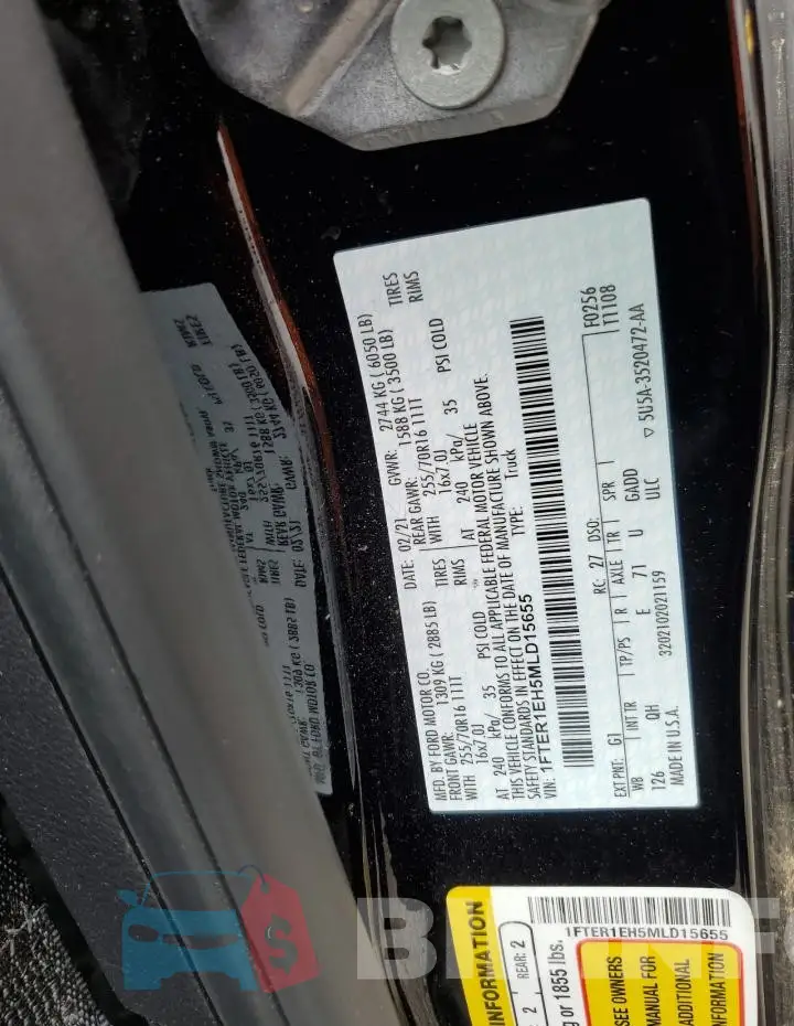 1FTER1EH5MLD15655 Photo# 13