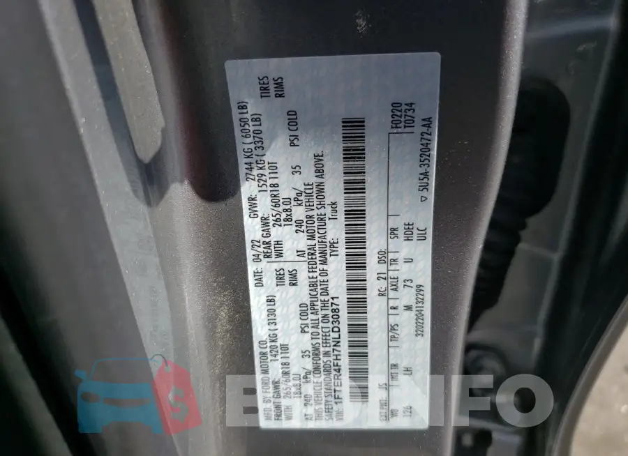 1FTER4FH7NLD30871 Photo# 12