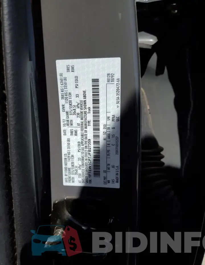 1FTEW1CP7JFB27359 Photo# 12