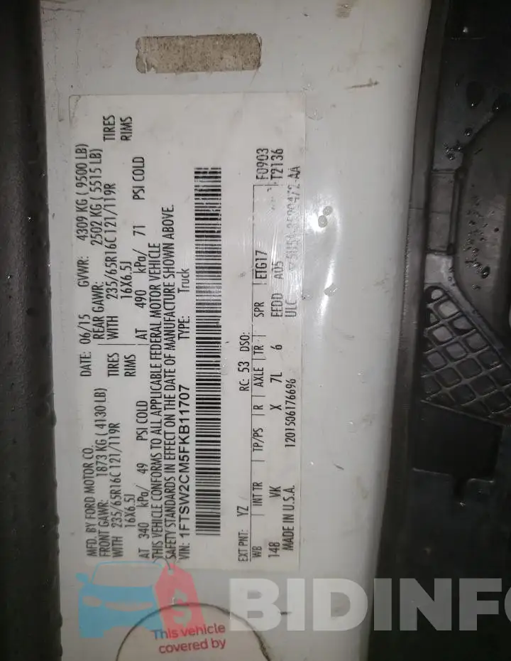 1FTSW2CM5FKB11707 Photo# 13