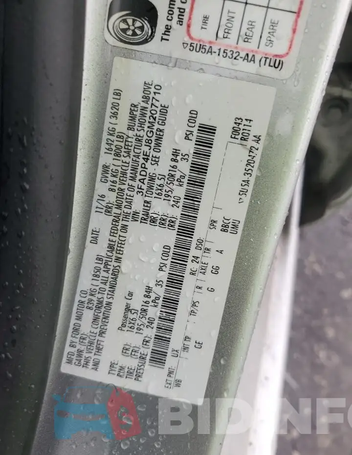 3FADP4EJ8GM207710 Photo# 12