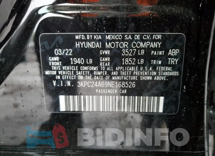 3KPC24A69NE168526 Photo# 13
