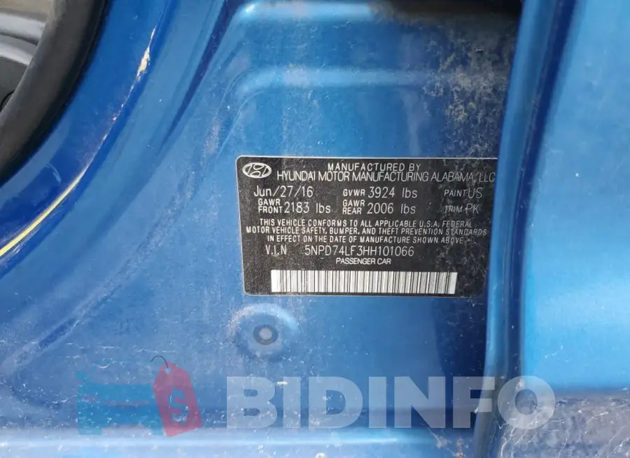 5NPD74LF3HH101066 Photo# 12