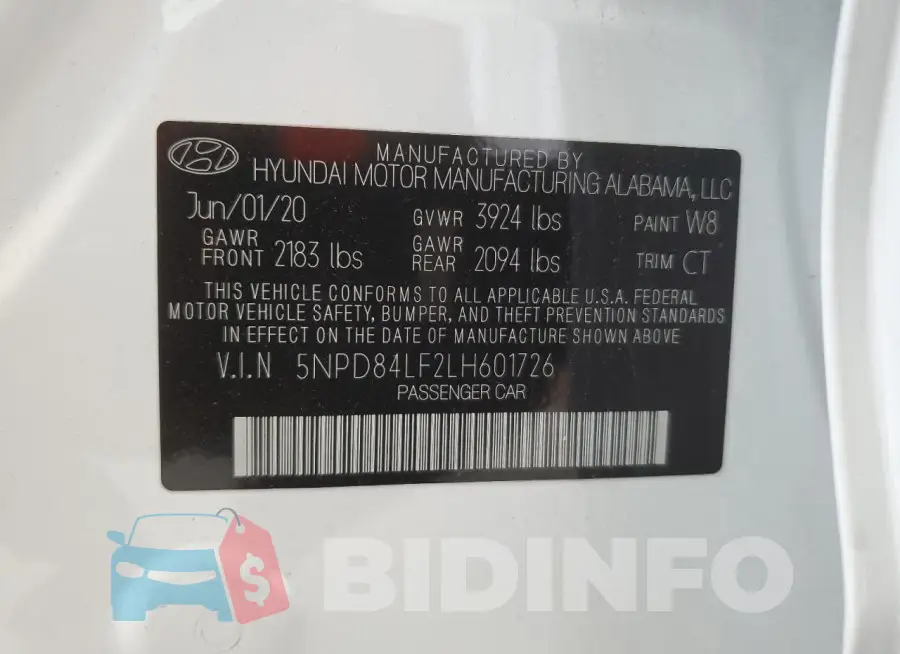 5NPD84LF2LH601726 Photo# 12