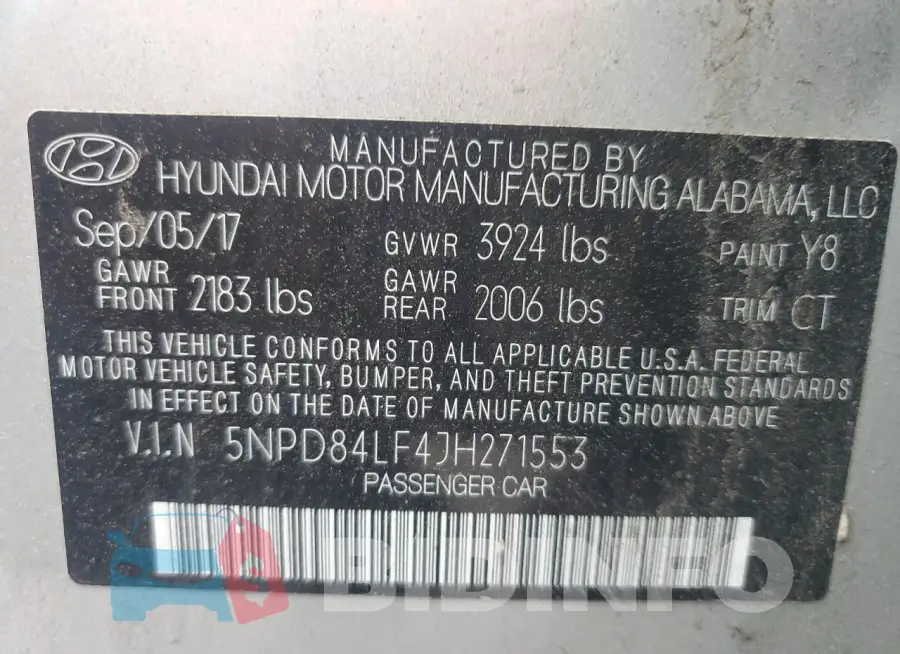 5NPD84LF4JH271553 Photo# 12