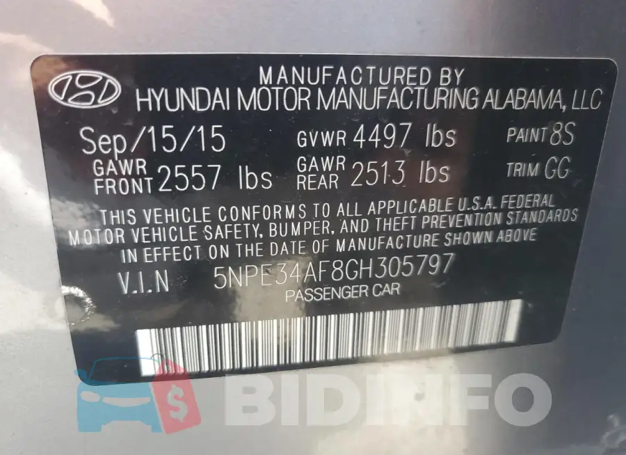 5NPE34AF8GH305797 Photo# 12