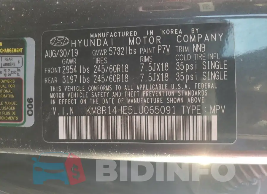 KM8R14HE5LU065091 Photo# 13