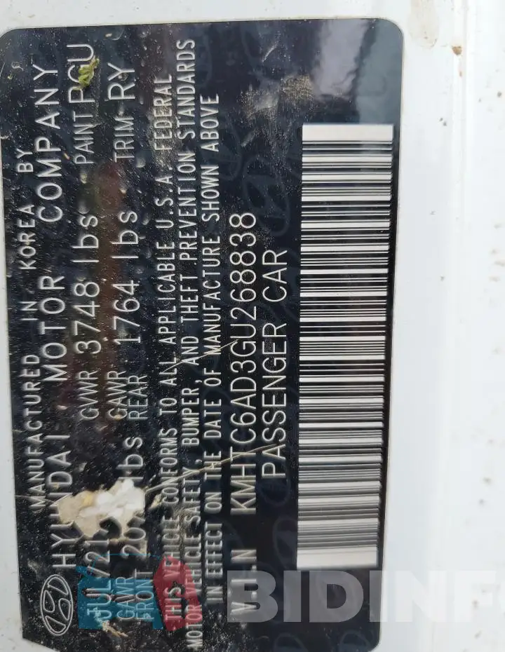 KMHTC6AD3GU268838 Photo# 13