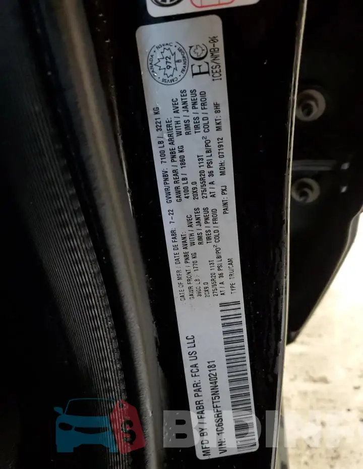 1C6SRFFT5NN402181 Photo# 12