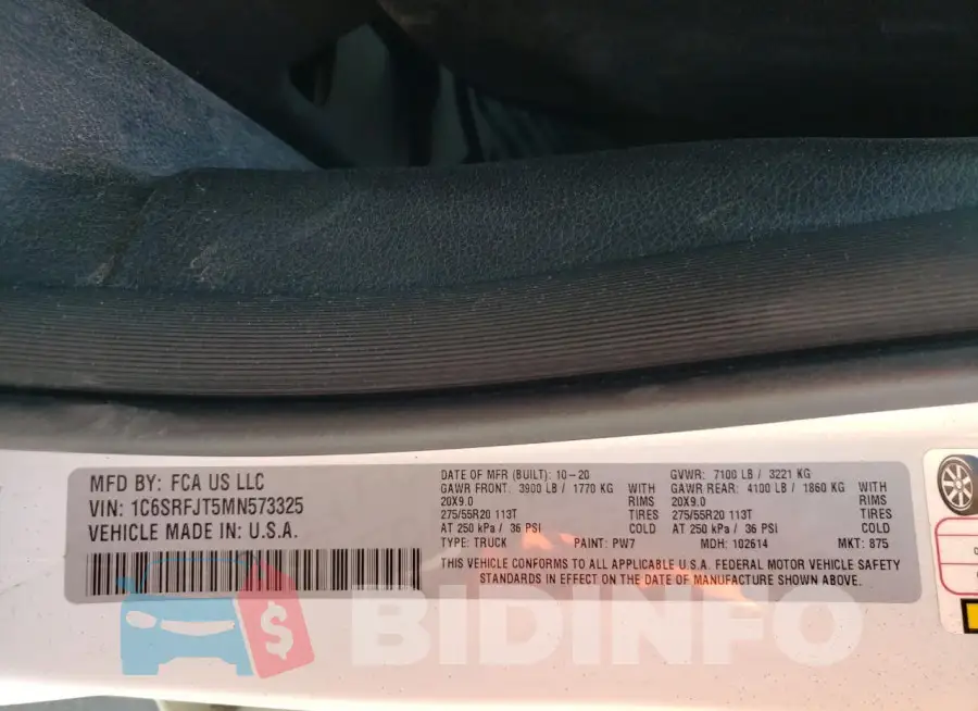 1C6SRFJT5MN573325 Photo# 12