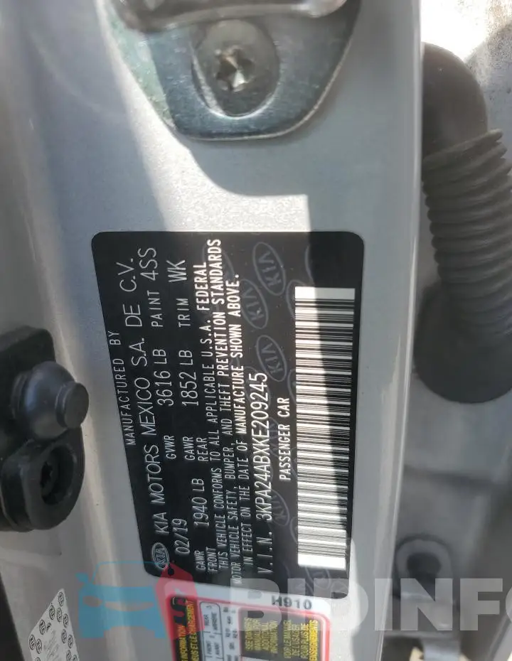 3KPA24ABXKE209245 Photo# 12