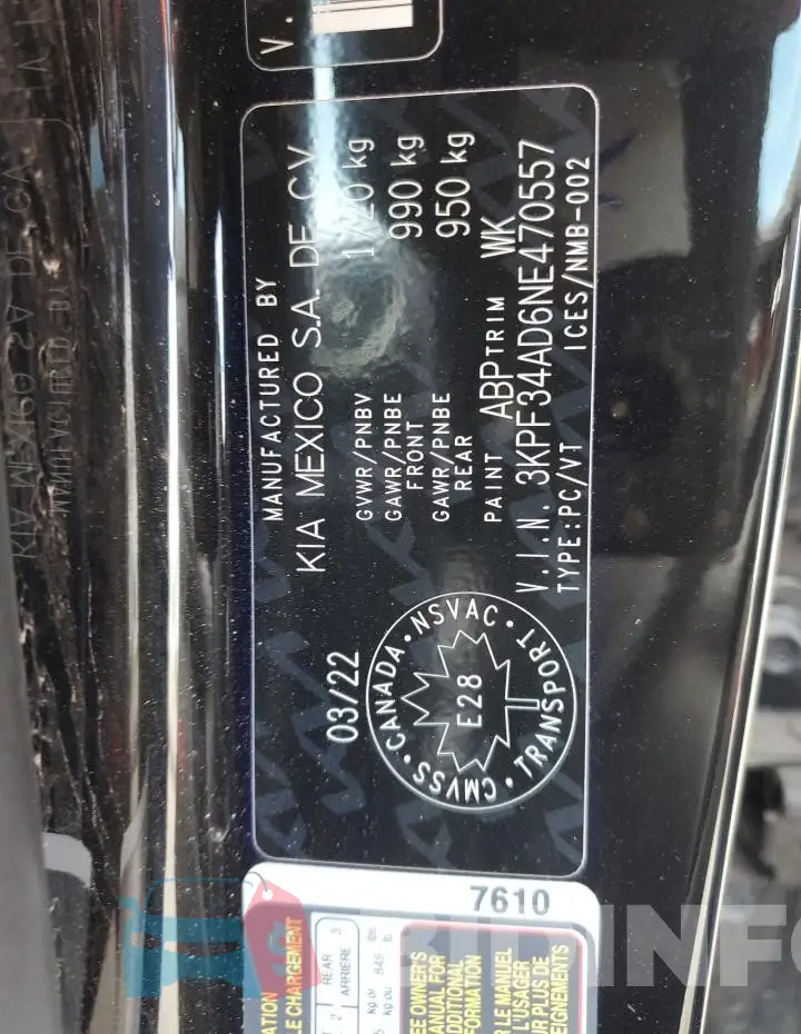 3KPF34AD6NE470557 Photo# 12