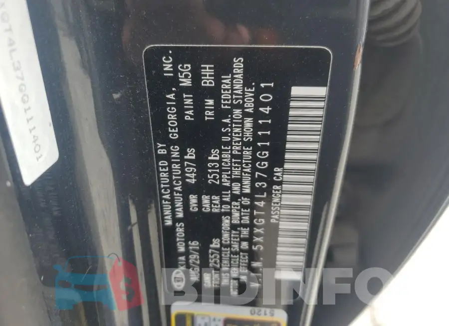5XXGT4L37GG111401 Photo# 12