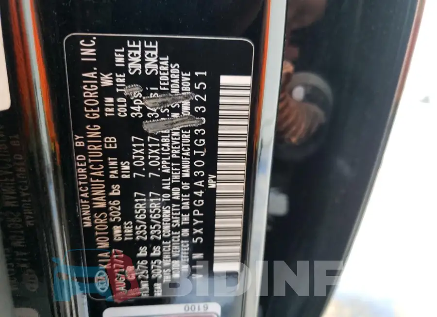 5XYPG4A30JG383251 Photo# 13