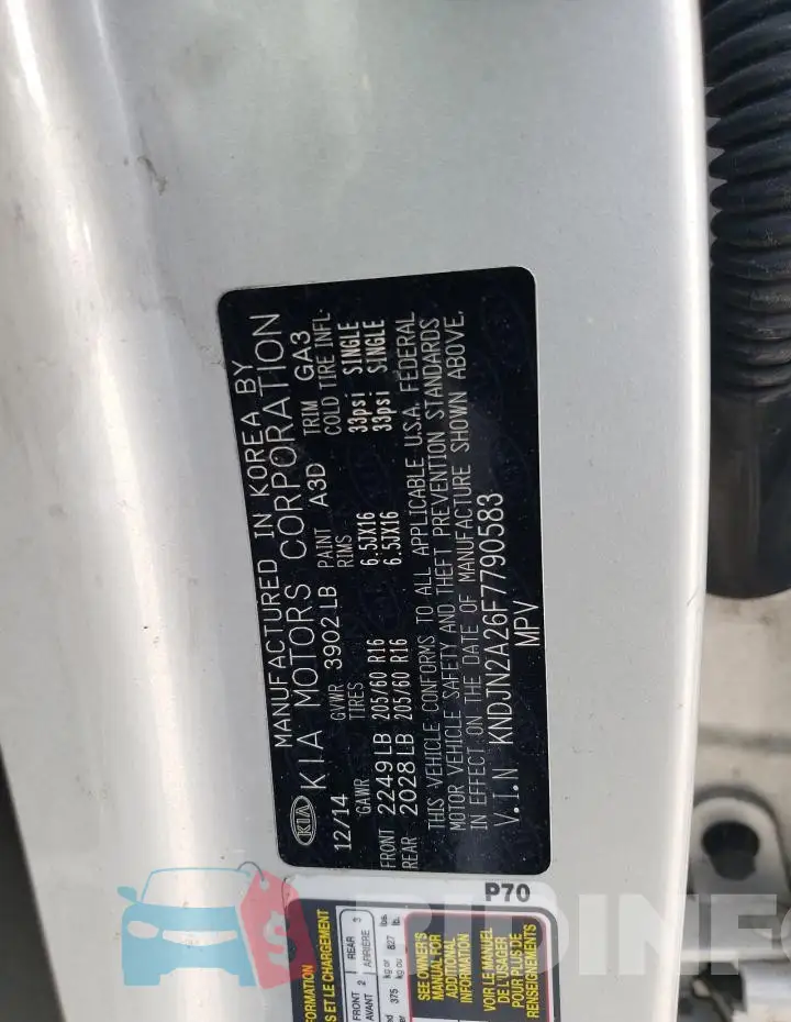KNDJN2A26F7790583 Photo# 12