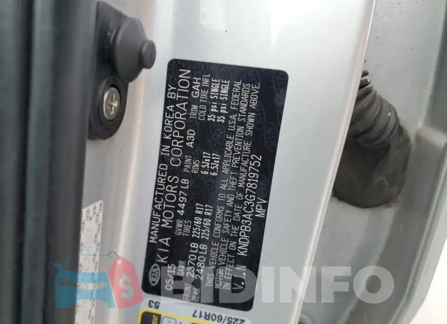 KNDPB3AC3G7819752 Photo# 12