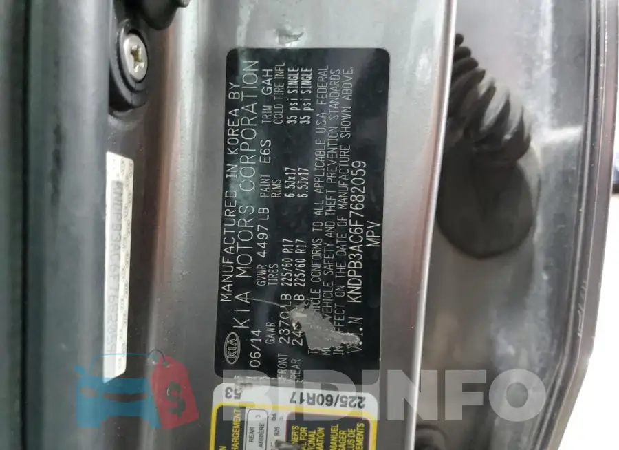 KNDPB3AC6F7682059 Photo# 13