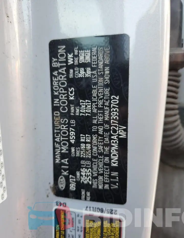 KNDPM3AC2J7393702 Photo# 14