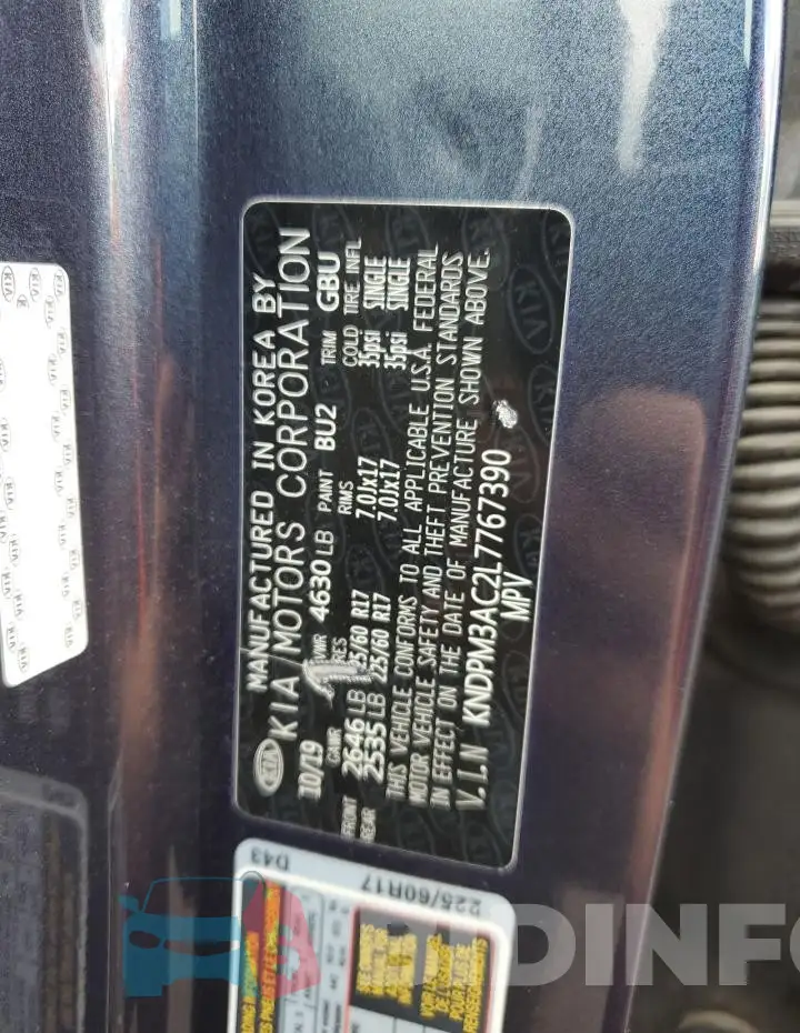 KNDPM3AC2L7767390 Photo# 13