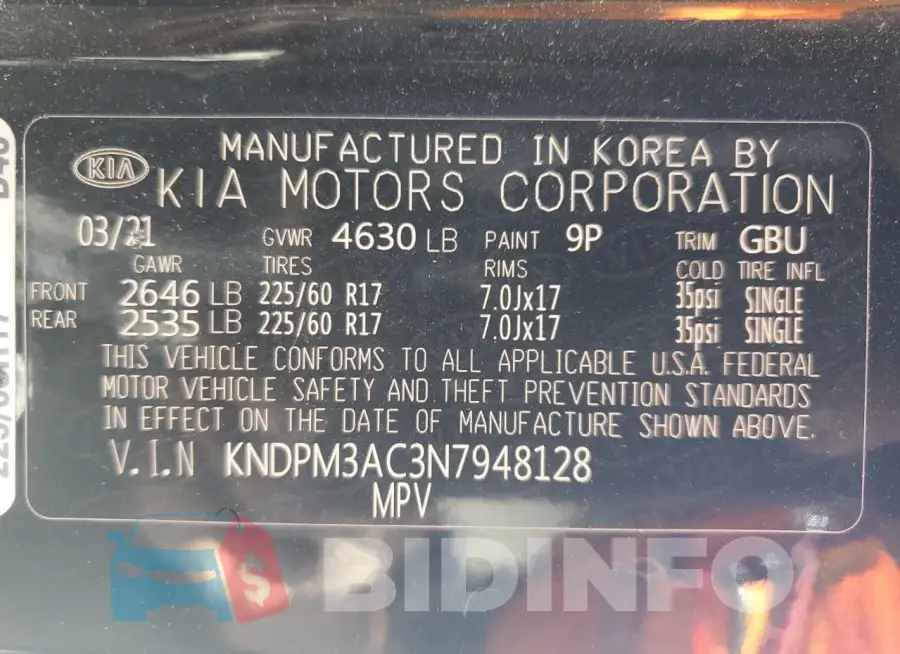 KNDPM3AC3N7948128 Photo# 13