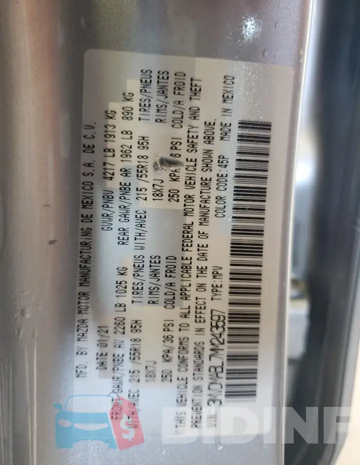 3MVDMABL7MM243597 Photo# 13