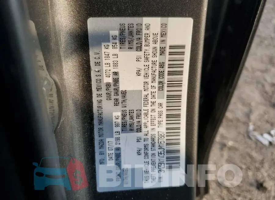 3MZBN1V35JM167887 Photo# 12