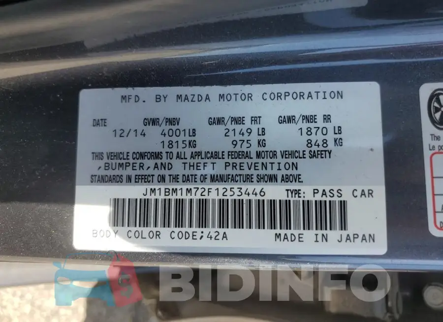 JM1BM1M72F1253446 Photo# 12