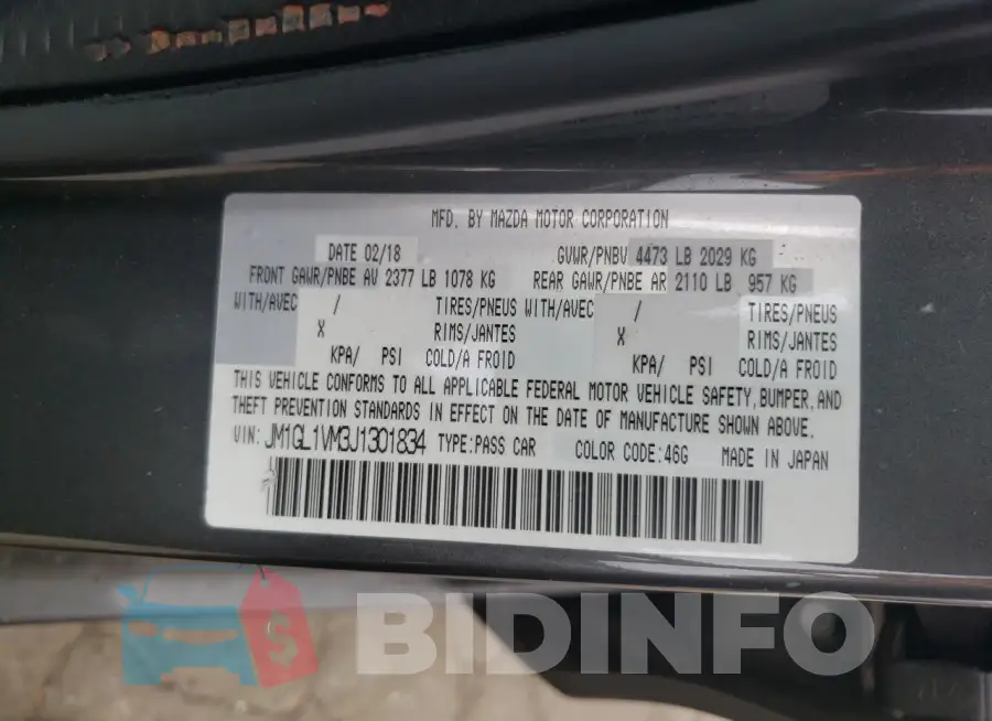 JM1GL1VM3J1301834 Photo# 13