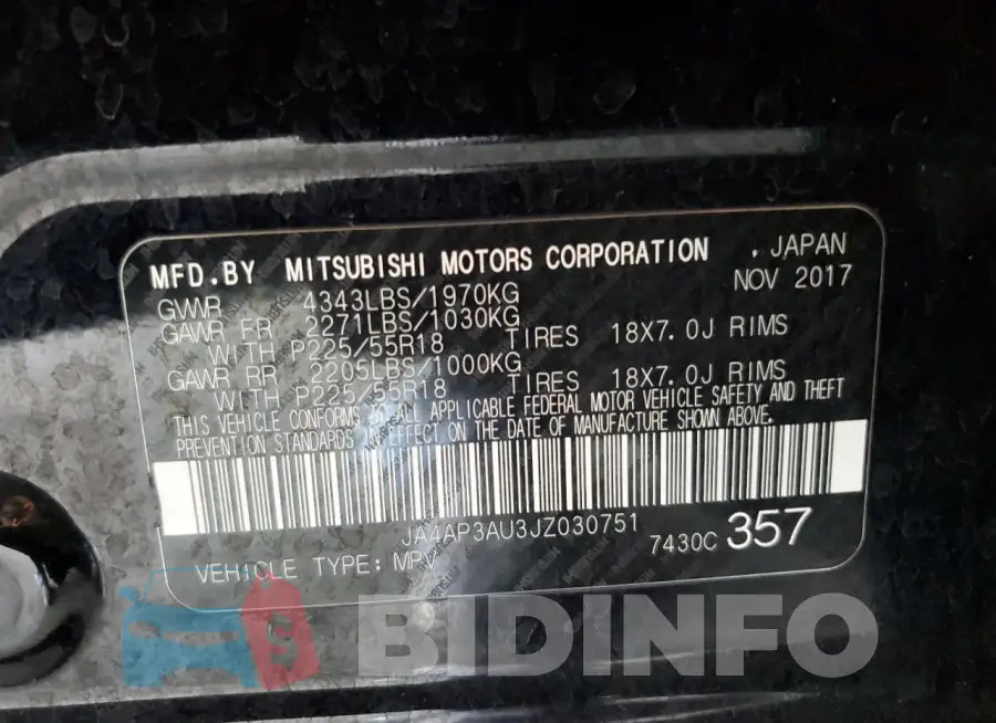 JA4AP3AU3JZ030751 Photo# 13