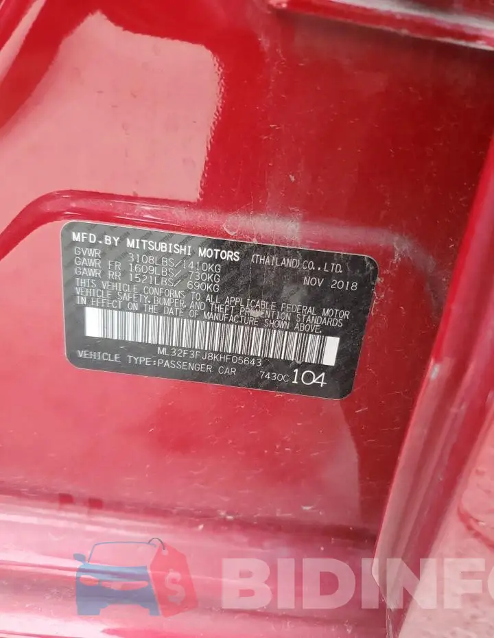 ML32F3FJ8KHF05643 Photo# 12