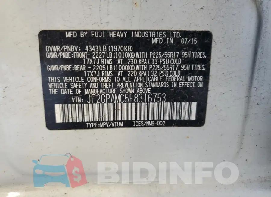 JF2GPAMC5F8316753 Photo# 12