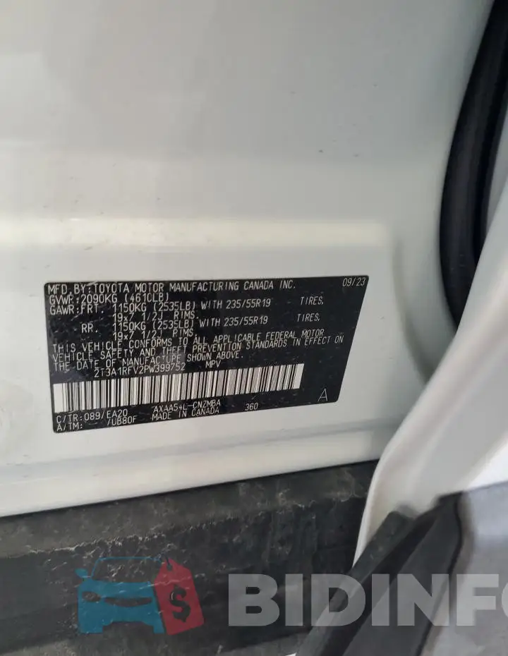 2T3A1RFV2PW399752 Photo# 14