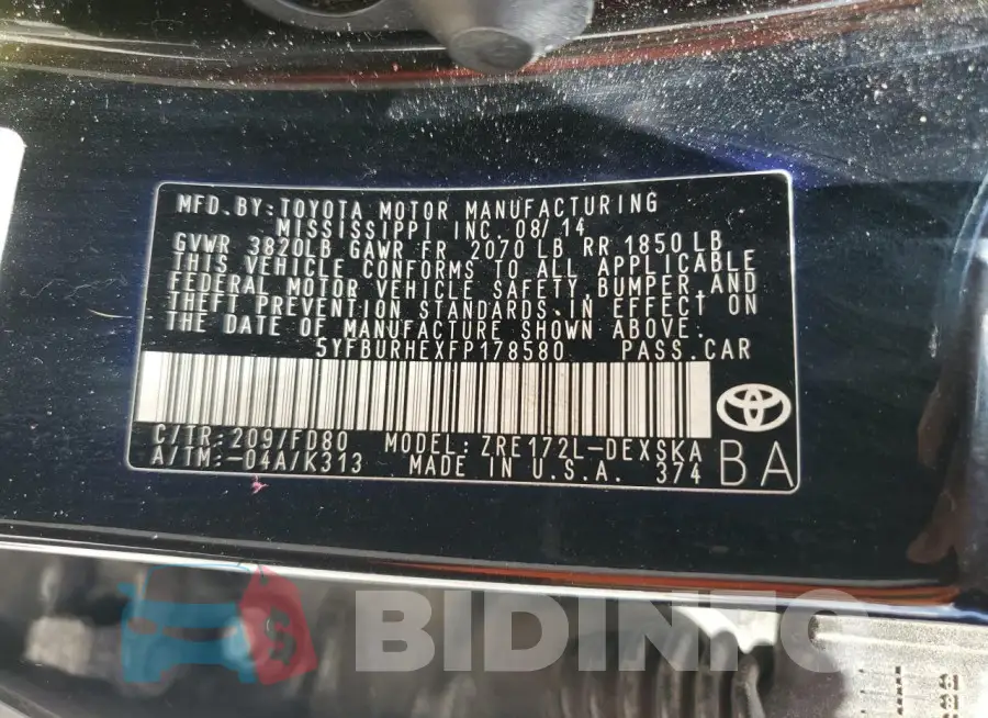 5YFBURHEXFP178580 Photo# 12