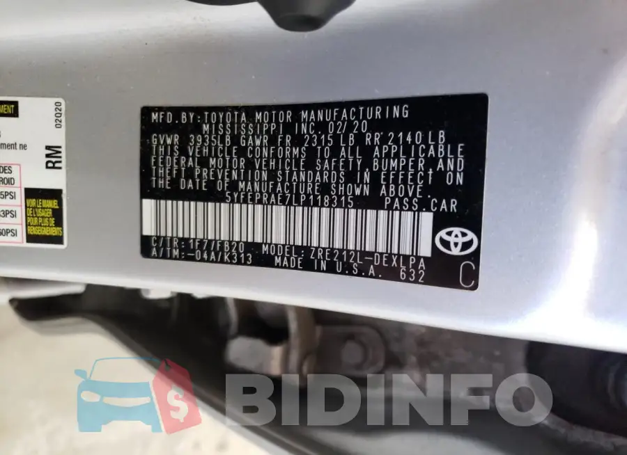 5YFEPRAE7LP118315 Photo# 13