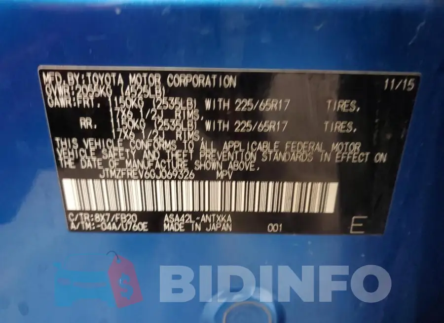JTMZFREV6GJ069326 Photo# 13