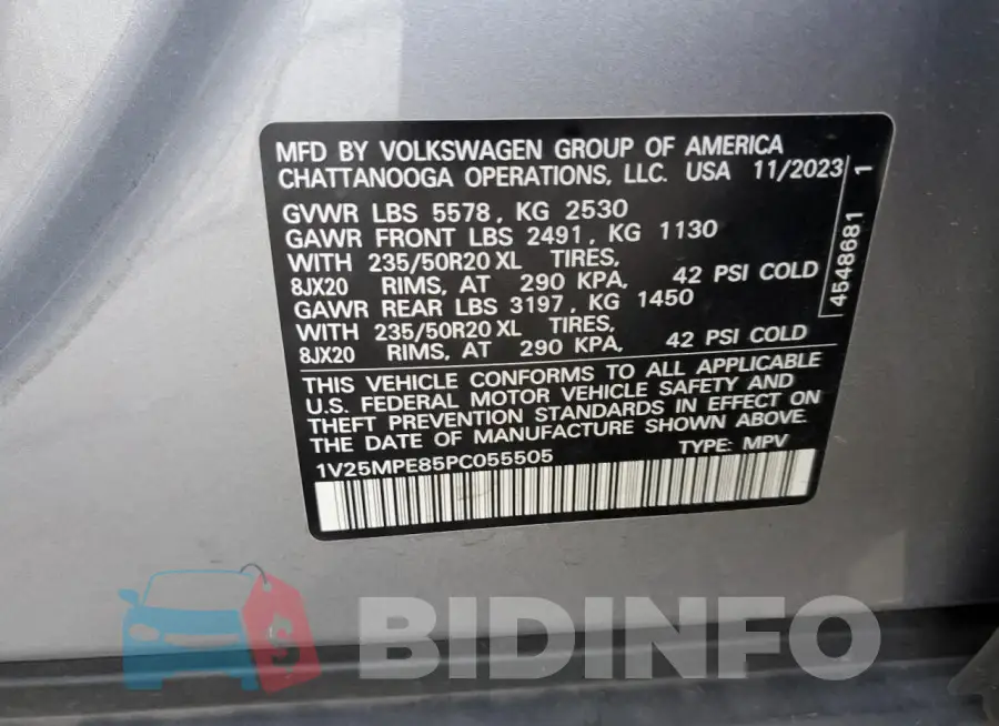 1V25MPE85PC055505 Photo# 13