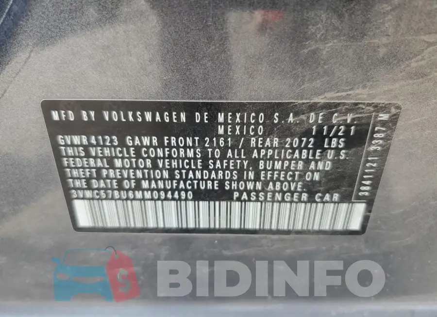3VWC57BU6MM094490 Photo# 12
