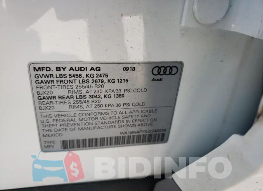 WA1BNAFYXJ2249239 Photo# 13