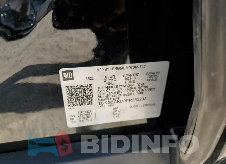 1GKS2CKD0PR252233 Photo# 13