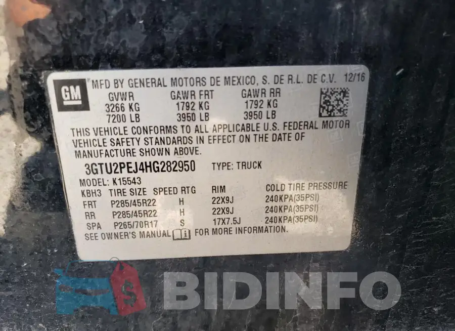 3GTU2PEJ4HG282950 Photo# 12