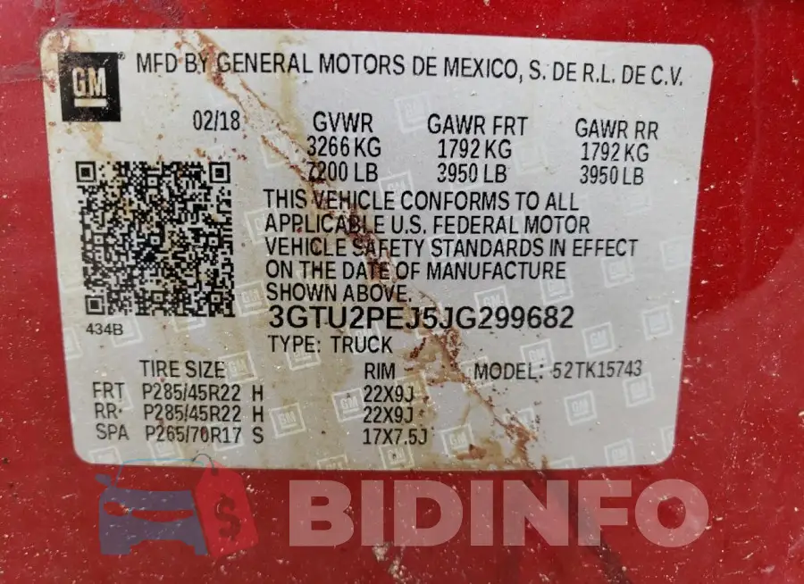 3GTU2PEJ5JG299682 Photo# 13