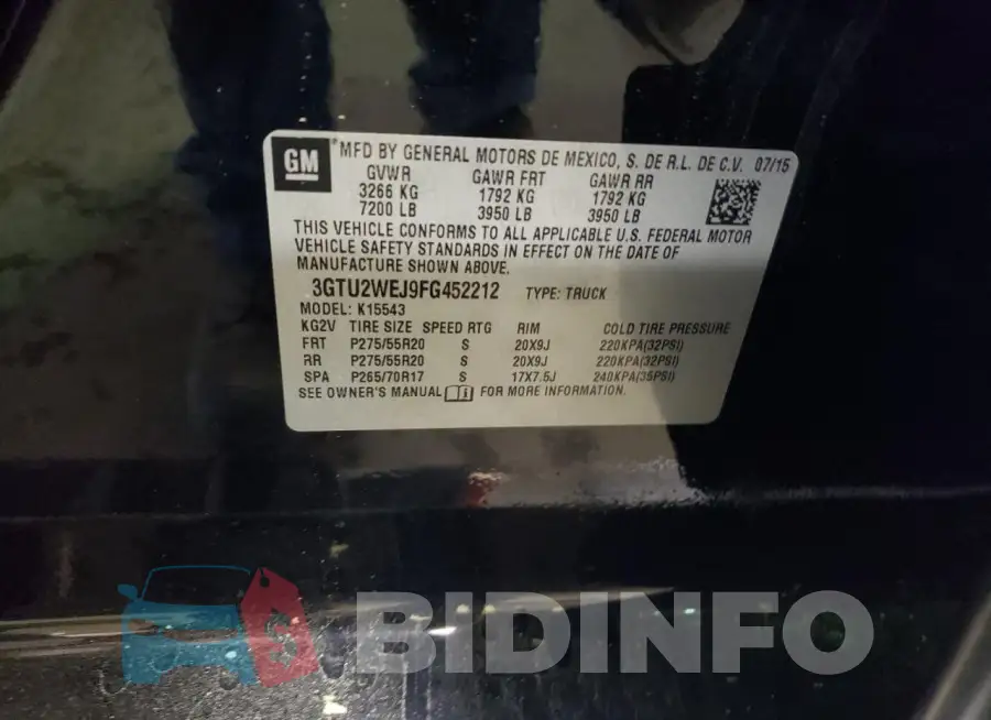 3GTU2WEJ9FG452212 Photo# 12