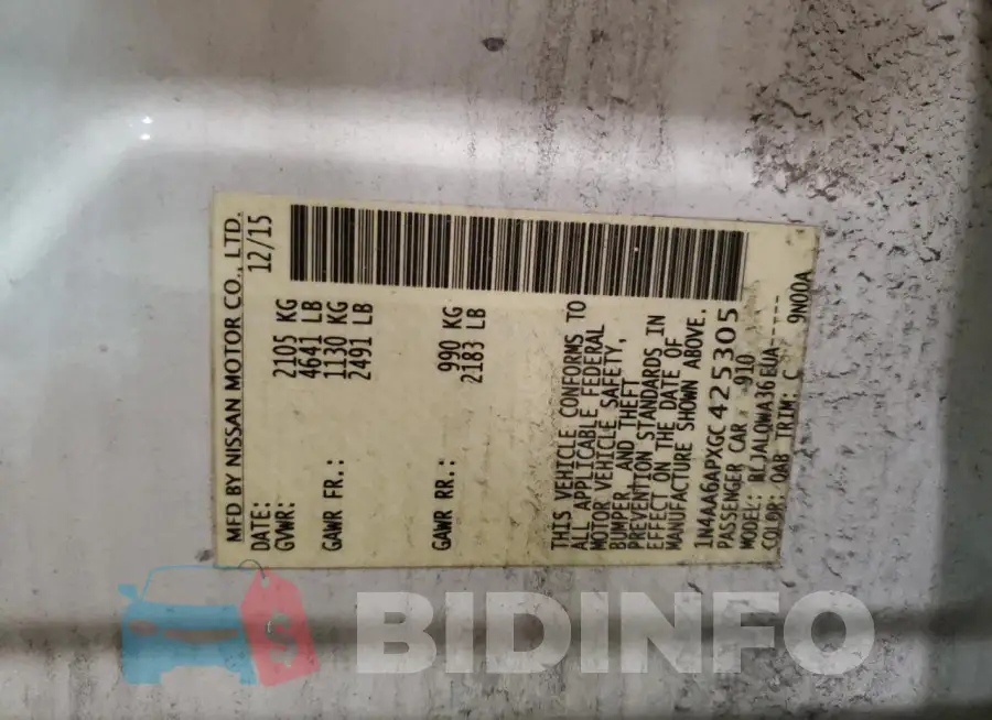 1N4AA6APXGC425305 Photo# 12