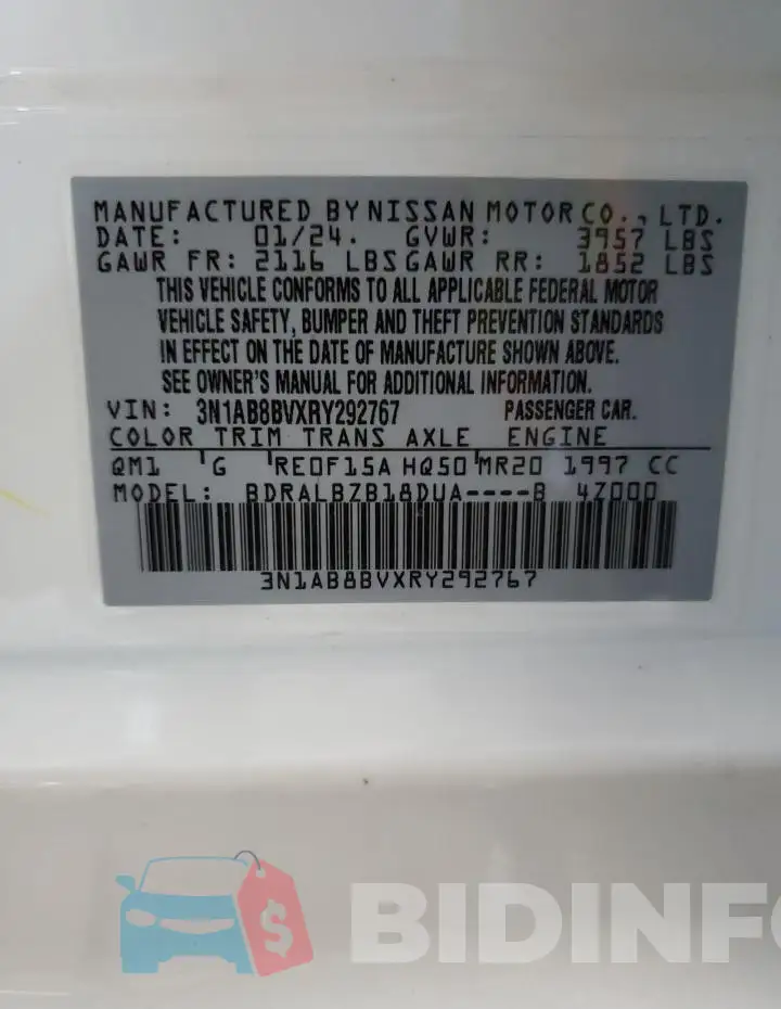 3N1AB8BVXRY292767 Photo# 13