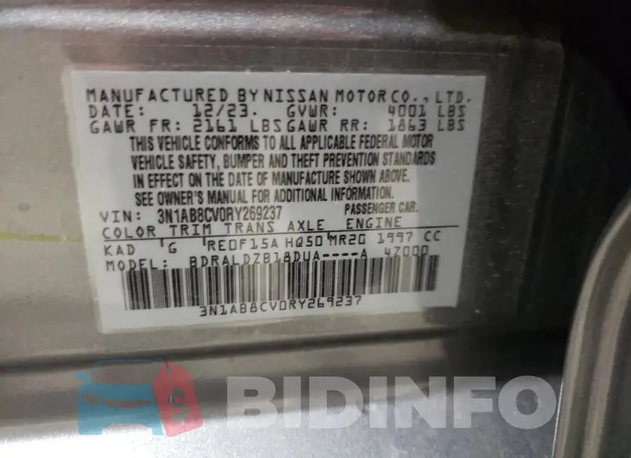 3N1AB8CV0RY269237 Photo# 12