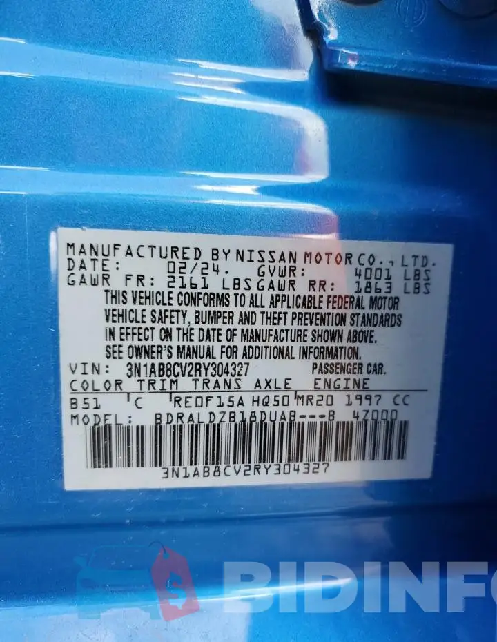 3N1AB8CV2RY304327 Photo# 13