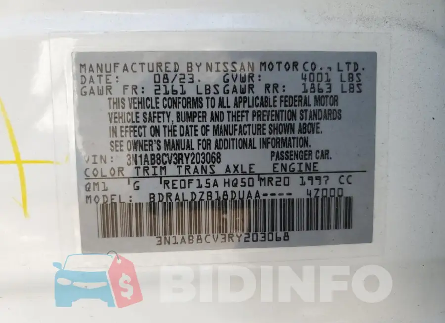 3N1AB8CV3RY203068 Photo# 12