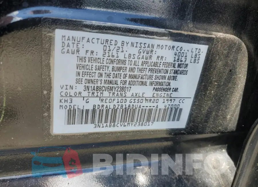 3N1AB8CV6MY238017 Photo# 12